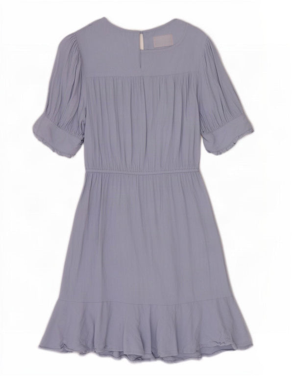 Marks & Spencer Γυναικείο φόρεμα A-Line UK 12 μεσαία μπλε βισκόζη