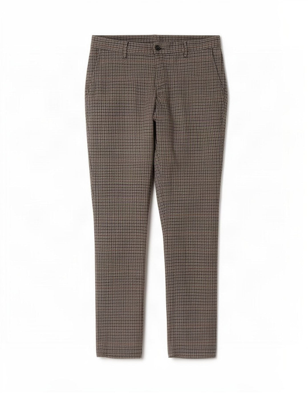 Benetton Ανδρικό ίσιο παντελόνι IT 48 Medium W34 L34 Grey Houndstooth