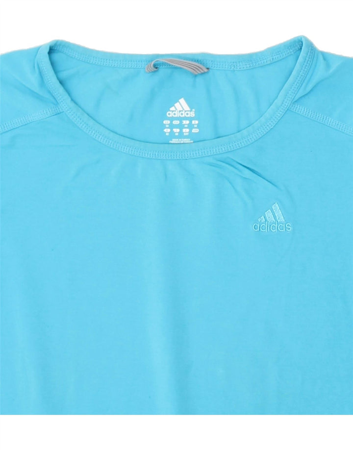 ADIDAS Womens T-Shirt Top UK 16 Large Blue Vintage Adidas and Second-Hand Adidas from Messina Hembry 