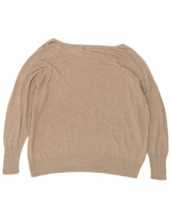 Zara Γυναικείο πουλόβερ με λαιμόκαυστο UK 10 Small Beige