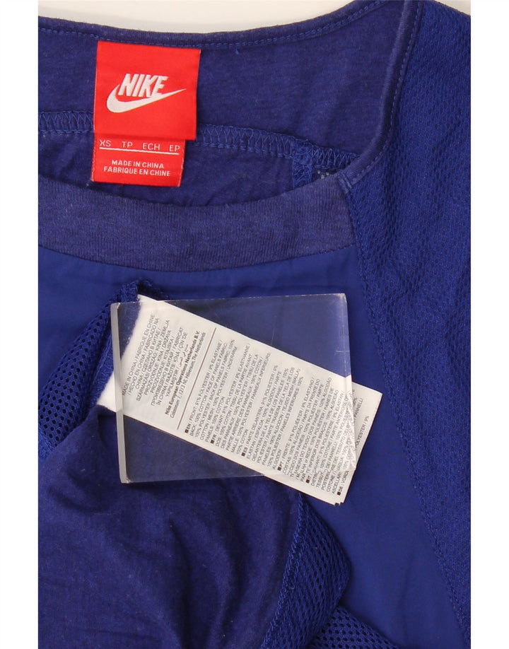 Γυναικείο μπλουζάκι NIKE UK 6 XS Blue Polyester