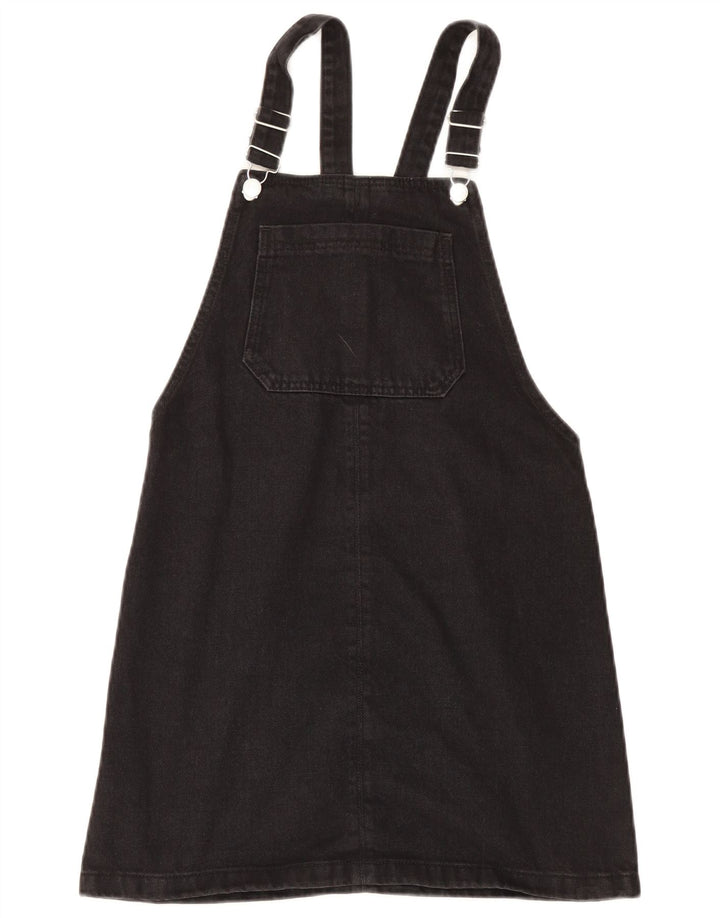 Topshop Γυναικείο τζιν Dungaree φόρεμα UK 8 Μικρό μαύρο πολυεστέρα