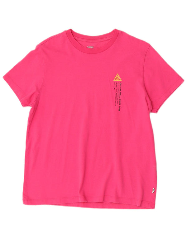 Vans Γυναικείο T-Shirt Top UK 14 Medium Pink