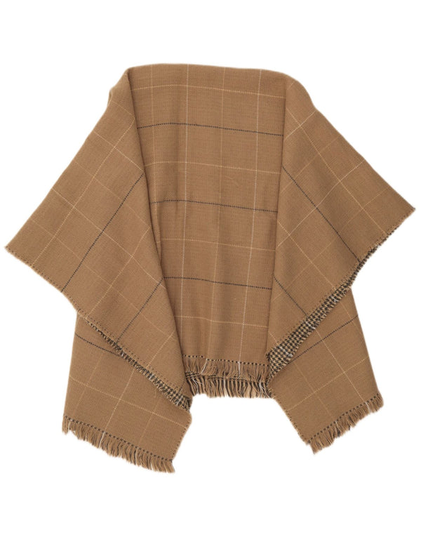 Only Womens Reversible Cape Coat One Size Beige Check