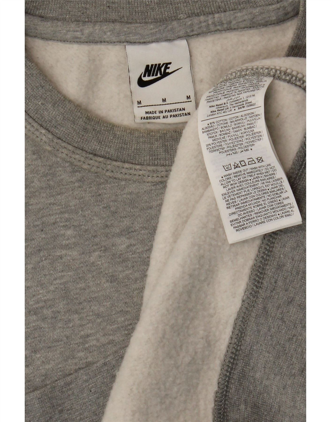 Ανδρικό φούτερ Nike Jumper από μεσαίο γκρι βαμβάκι
