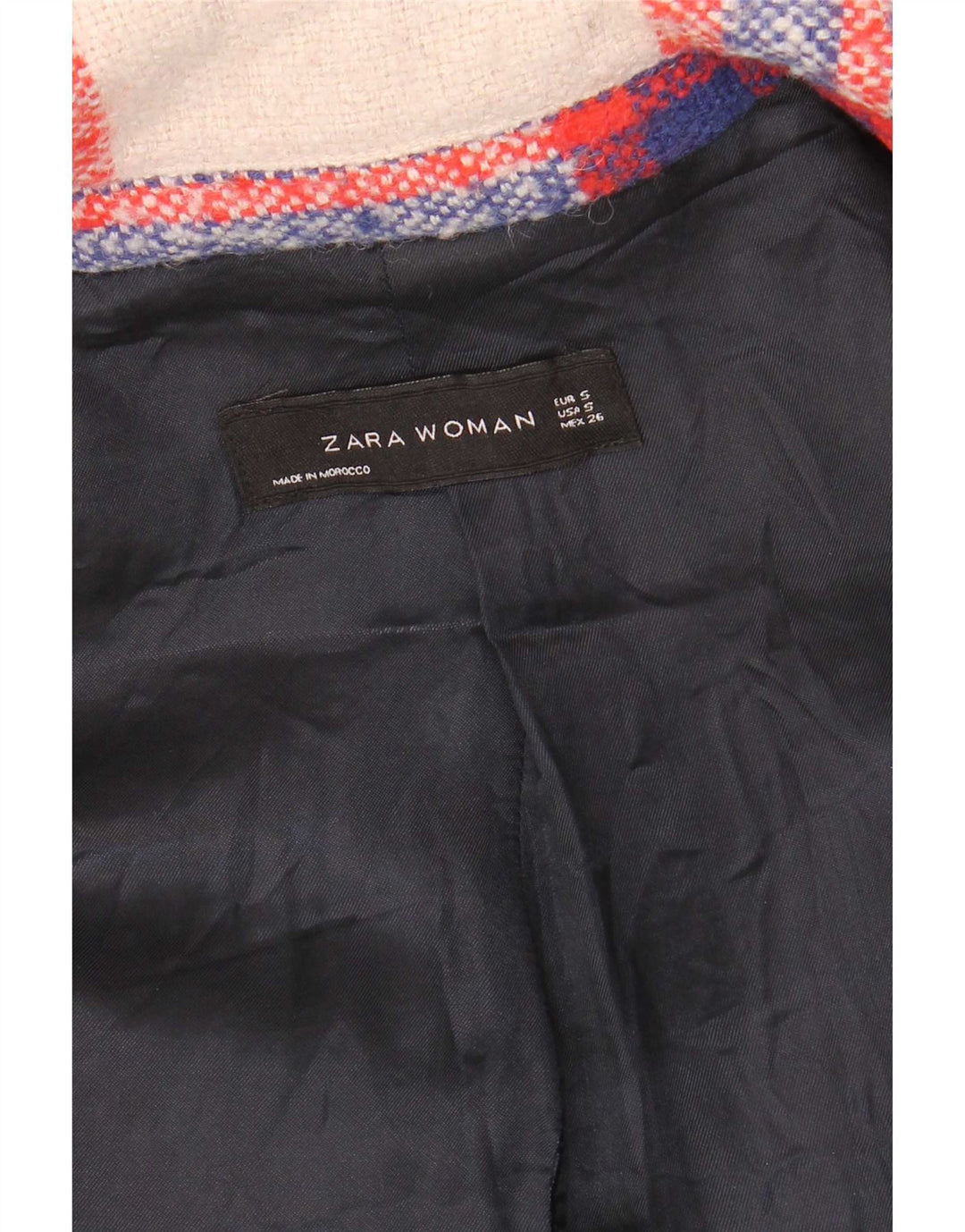 Zara Γυναικείο Ανοιχτό Πανωφόρι UK 10 Μικρό Πολύχρωμο Καρό Ακρυλικό