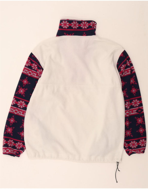 BAILO Ανδρικό φερμουάρ Fleece Jumper XL White Fair Isle Polyester