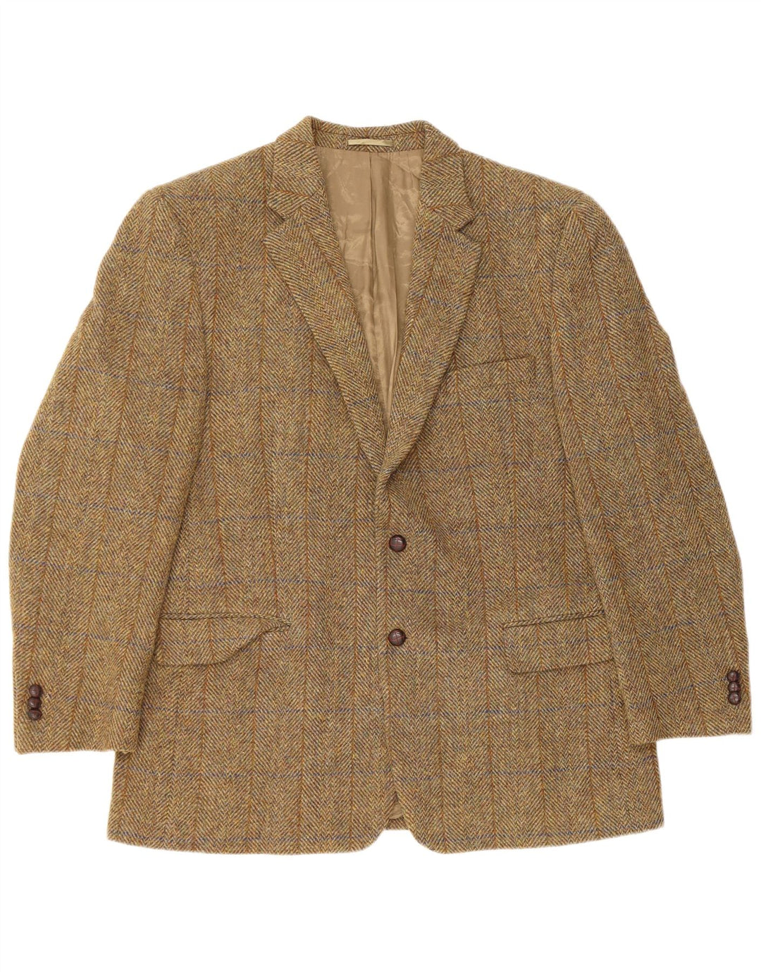 Harris Tweed Ανδρικό μπλέιζερ μπουφάν UK 38 Μεσαίο καφέ ψαροκόκκαλο