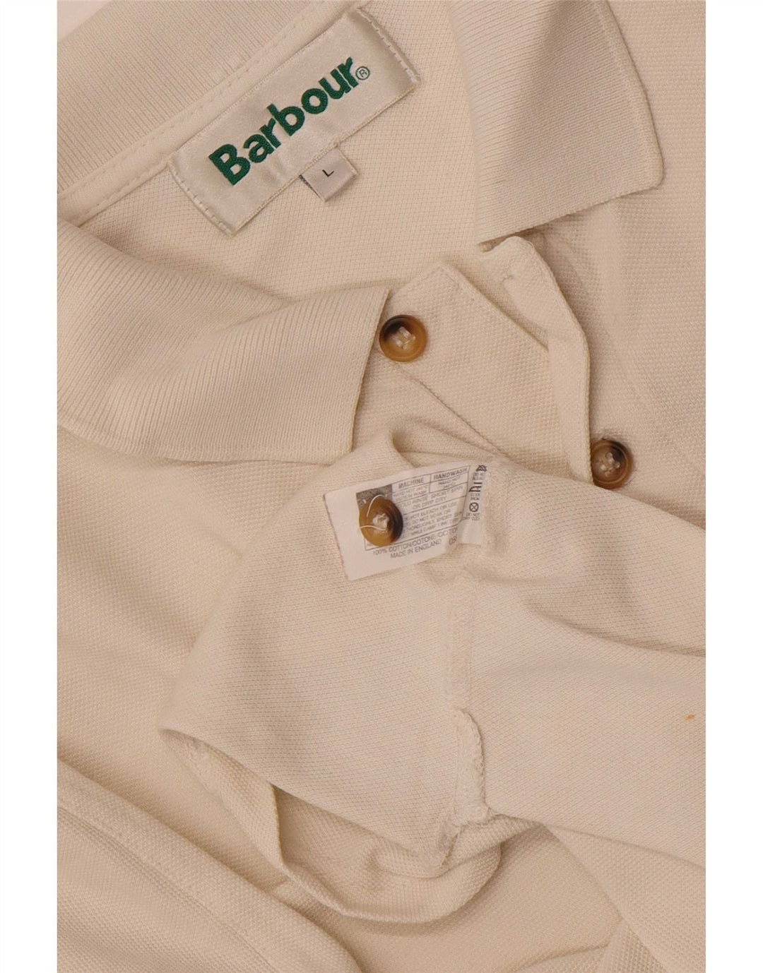Ανδρικό πουκάμισο πόλο Barbour μεγάλο σε λευκό βαμβακερό