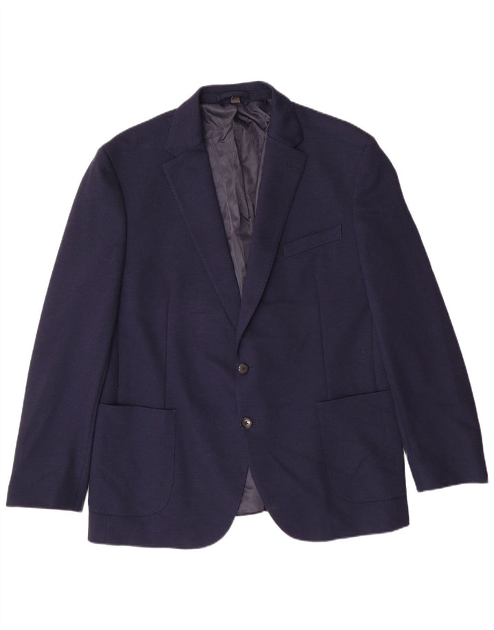 MARKS & SPENCER Ανδρικό σακάκι με 2 κουμπιά UK 46 3XL Navy Blue Polyamide