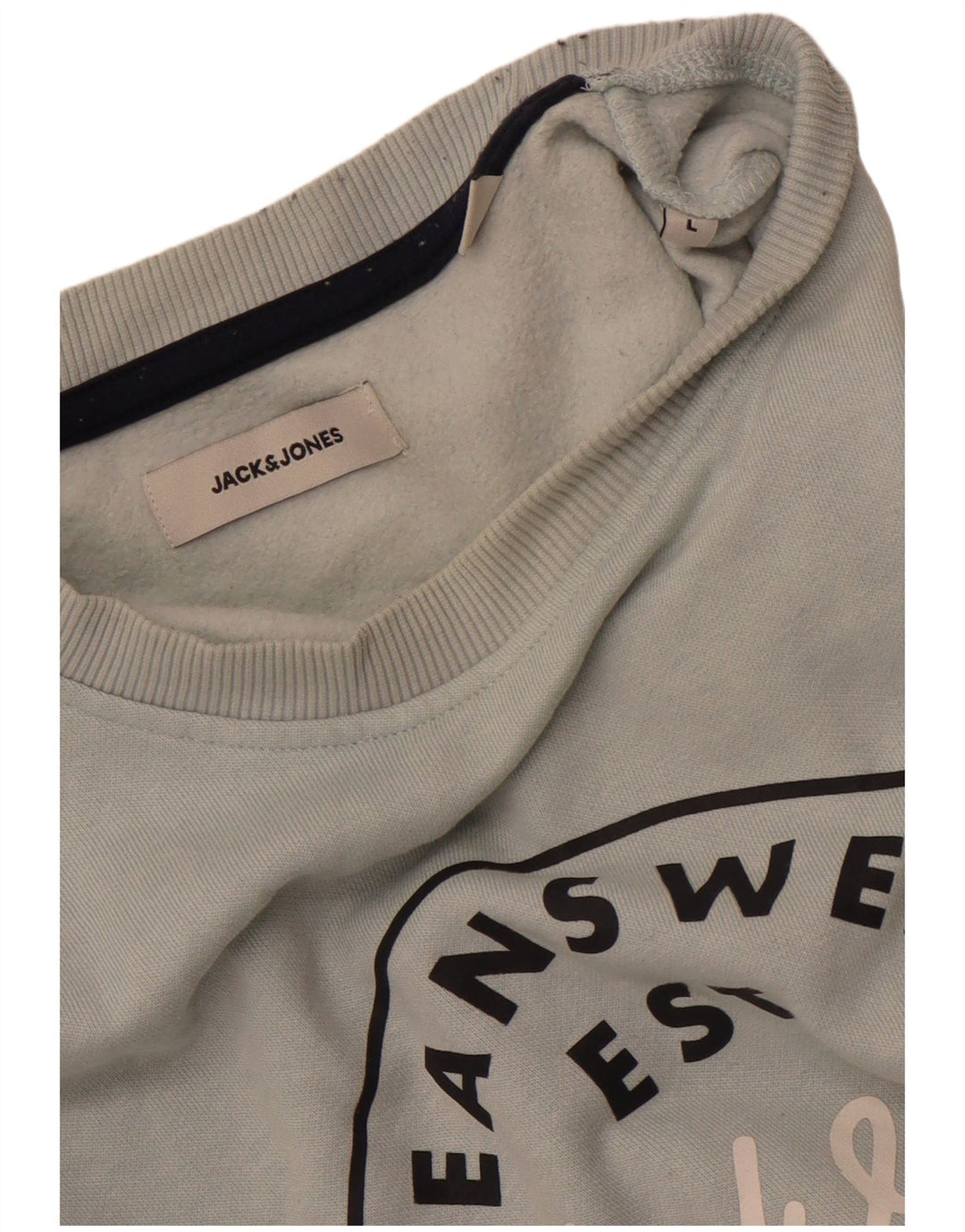 JACK & JONES Ανδρικό γραφικό φούτερ Jumper Large Blue