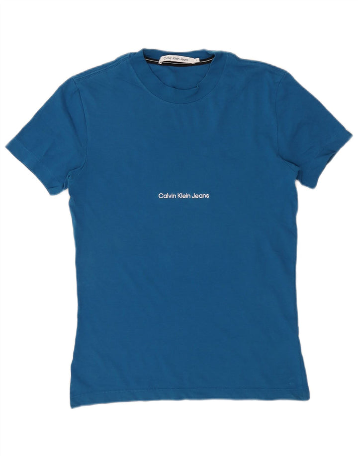 Calvin Klein Jeans Ανδρικό γραφικό T-Shirt Top Small Blue