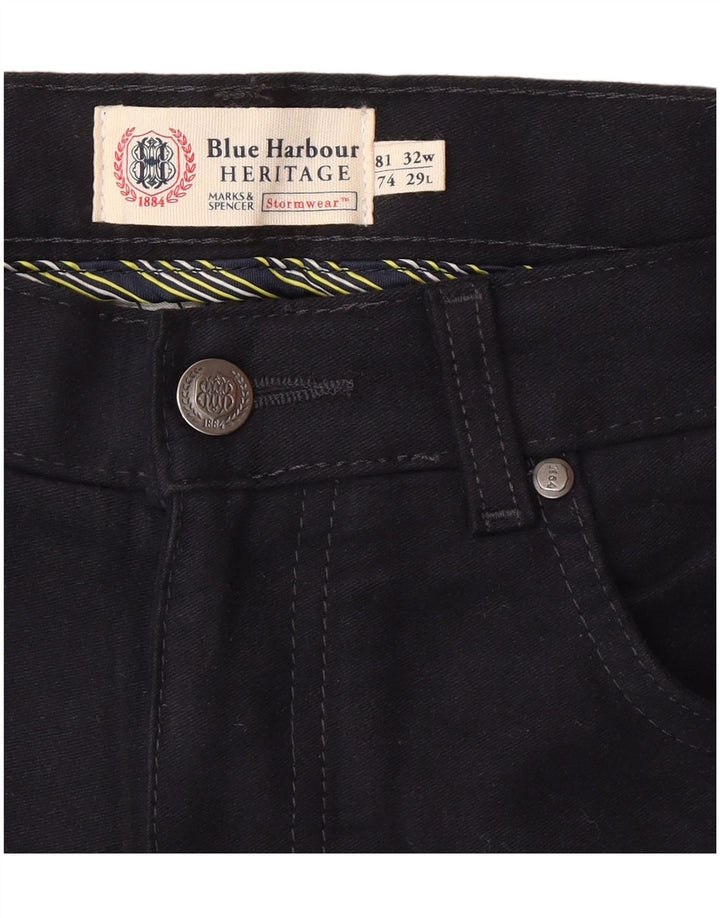 Marks & Spencer Mens Blue Harbour Casual Παντελόνι W32 L29 Navy Blue