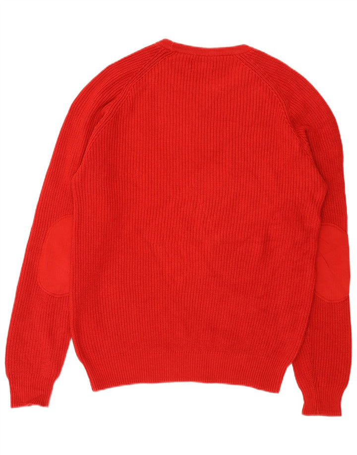 Ανδρικό πουλόβερ Zara Boat Neck Jumper Μεγάλο κόκκινο βαμβακερό