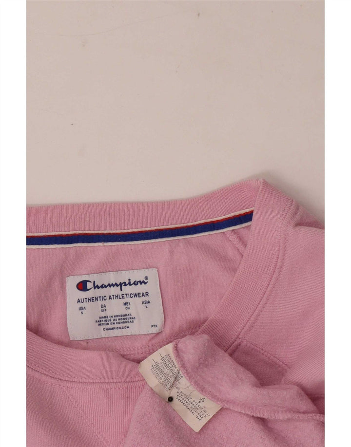 Champion Γυναικεία Γραφική Φούτερ Jumper UK 10 Small Pink Polyester