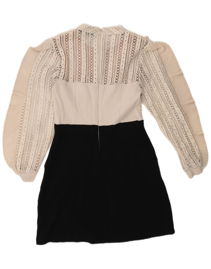 Γυναικείο φόρεμα γαλλικής σύνδεσης A-line UK 12 Medium Black Colourblock