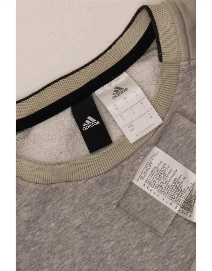 Ανδρικό φούτερ Adidas Jumper Small Grey Colourblock Βαμβακερό