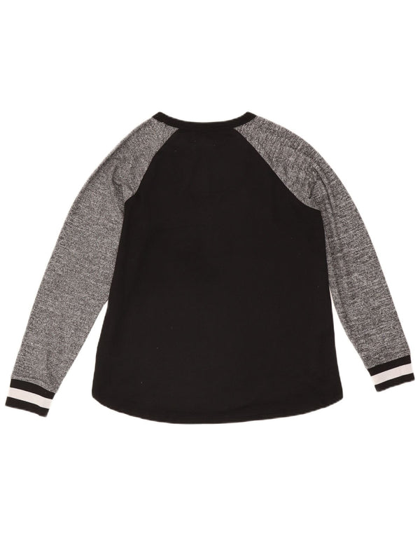 Dkny Γυναικείο τοπ μακρυμάνικο UK 10 Small Black Colorblock Πολυεστέρας