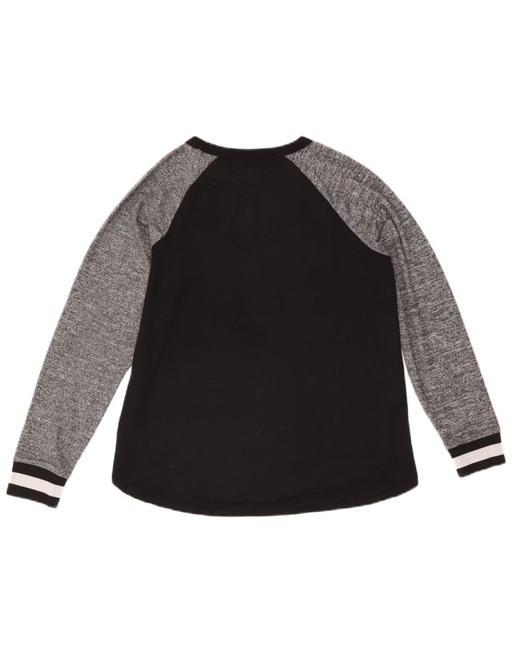 Dkny Γυναικείο τοπ μακρυμάνικο UK 10 Small Black Colorblock Πολυεστέρας