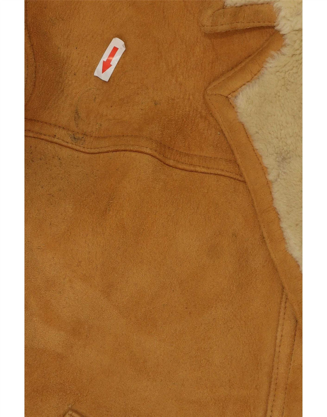 Vintage Ανδρικό Shearling Jacket IT 54 2XL Καφέ Δερμάτινο