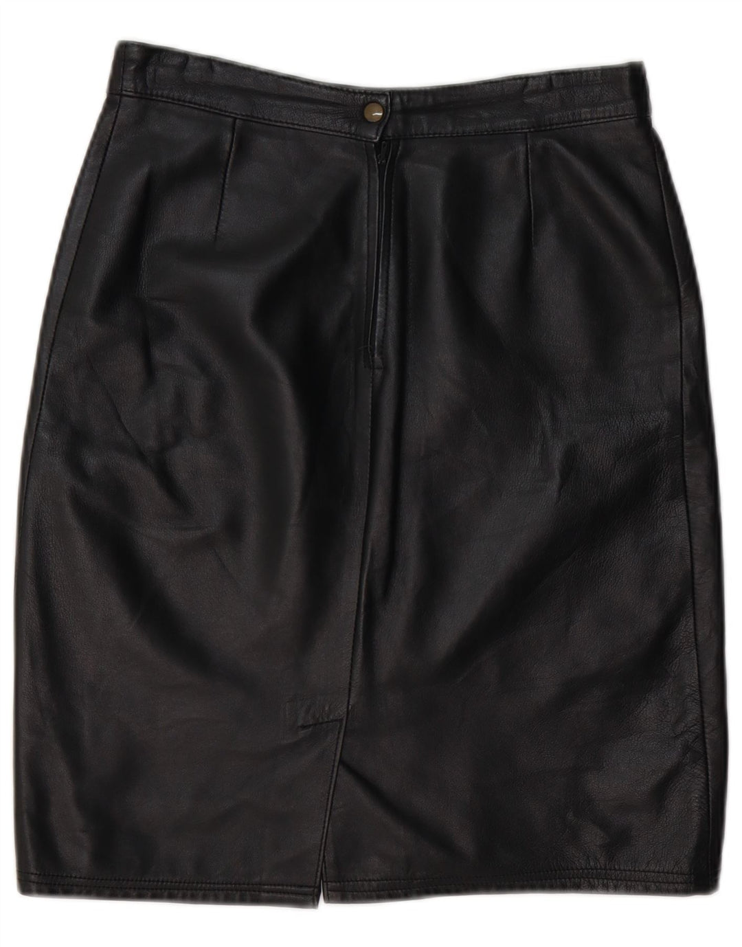 Γυναικεία Δερμάτινη Φούστα VINTAGE IT 44 Medium W28 Μαύρη Δερμάτινη