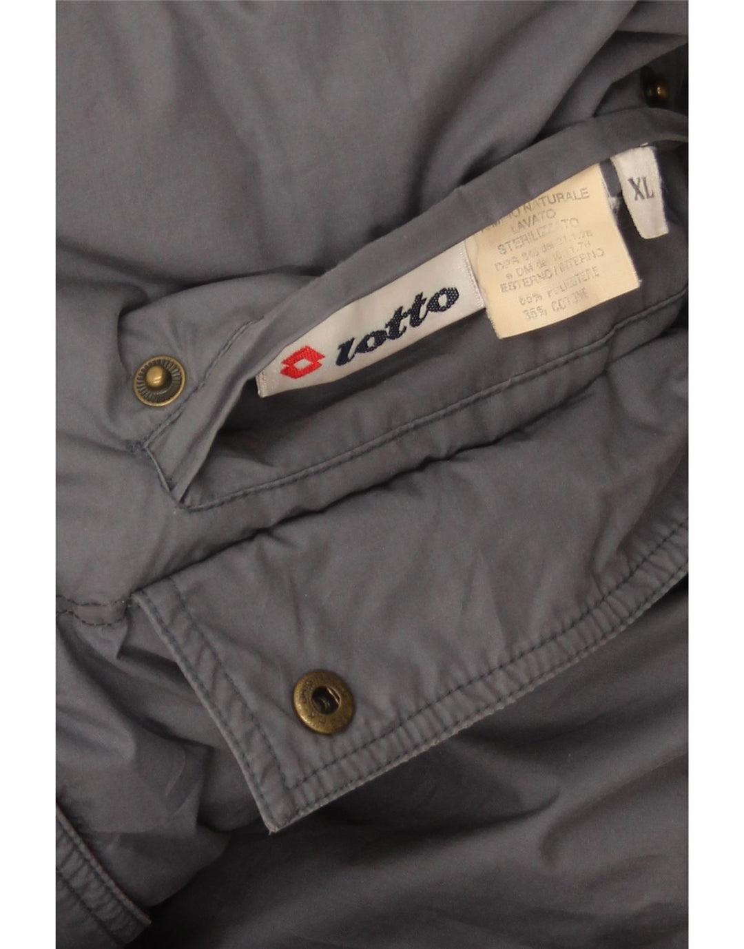 Lotto Ανδρικό αναστρέψιμο μπουφάν με επένδυση UK 42 XL Γκρι πολυεστέρας