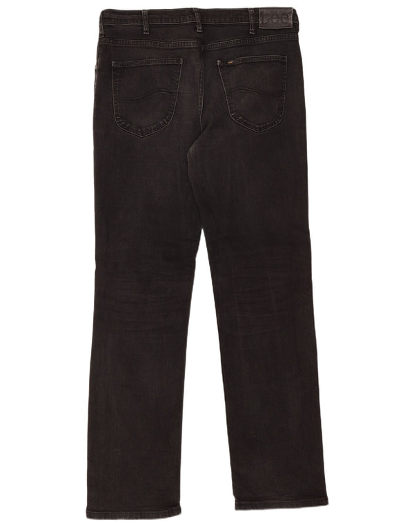 Lee Womens Brooklyn Straight Jeans W36 L34 Μαύρο βαμβακερό