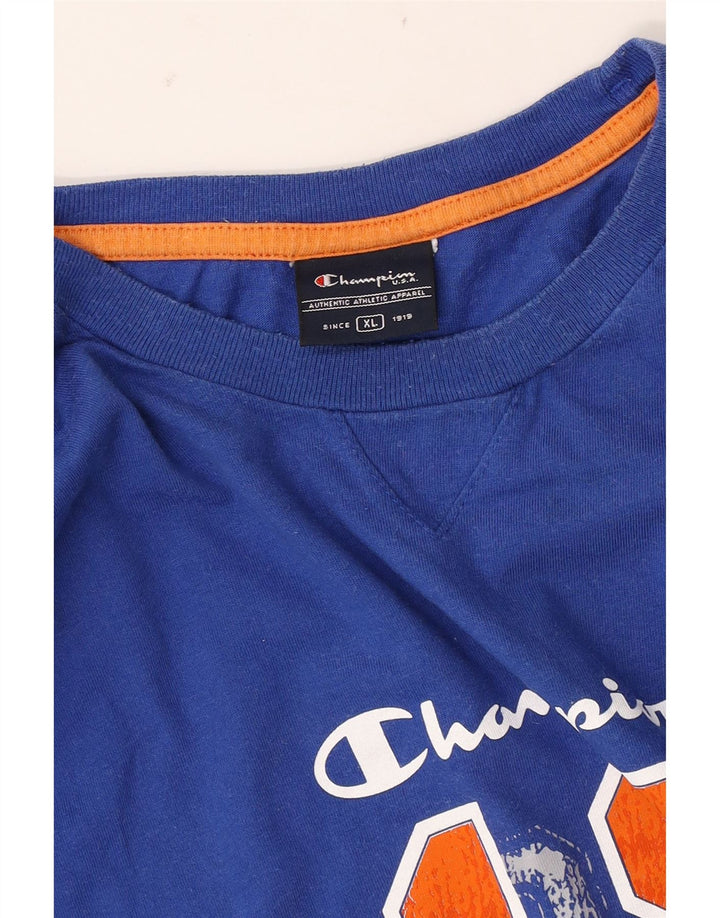 Ανδρικό γραφικό T-Shirt Champion Top XL Blue