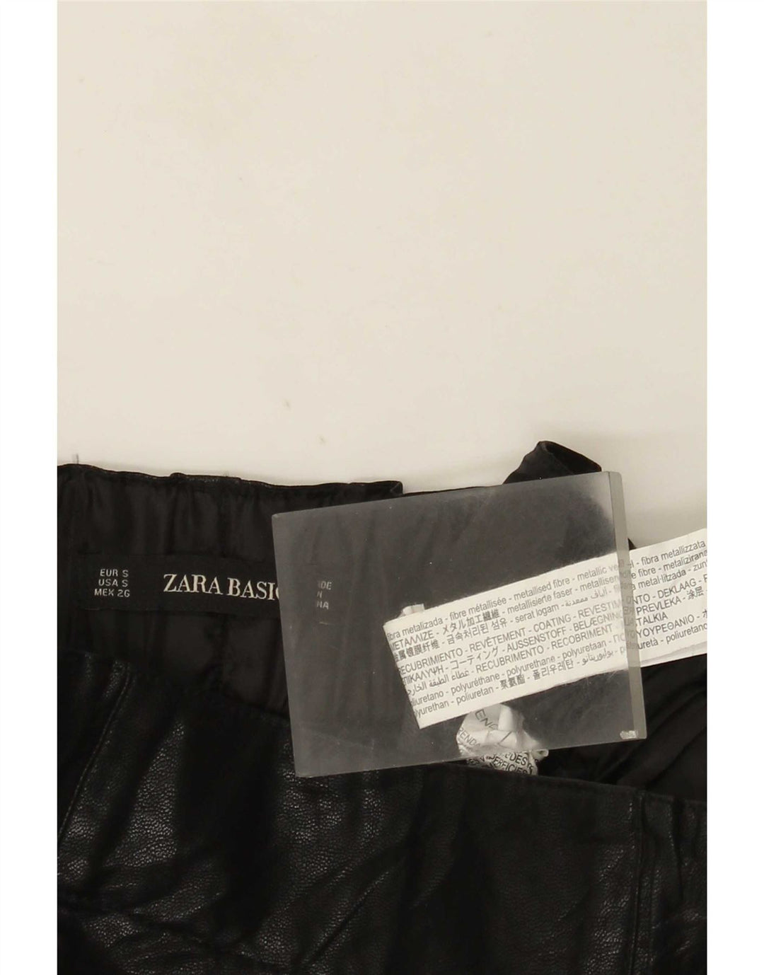 Zara Γυναικεία Μίνι Φούστα από Faux Leather Μικρή W26 Μαύρη Πολυουρεθάνη