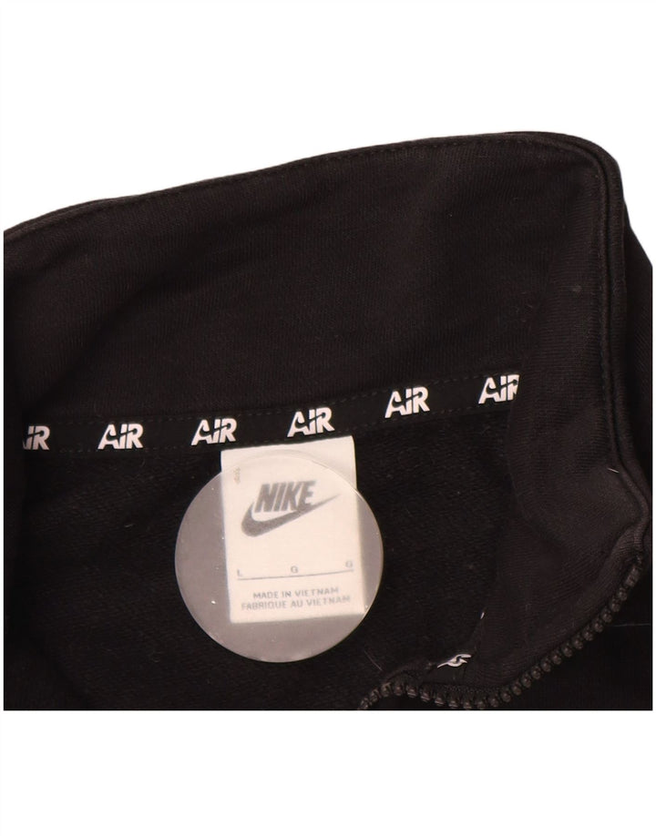 Γυναικείο φούτερ Nike με λαιμόκοψη με φερμουάρ μεγάλου μεγέθους, UK 16, μαύρο
