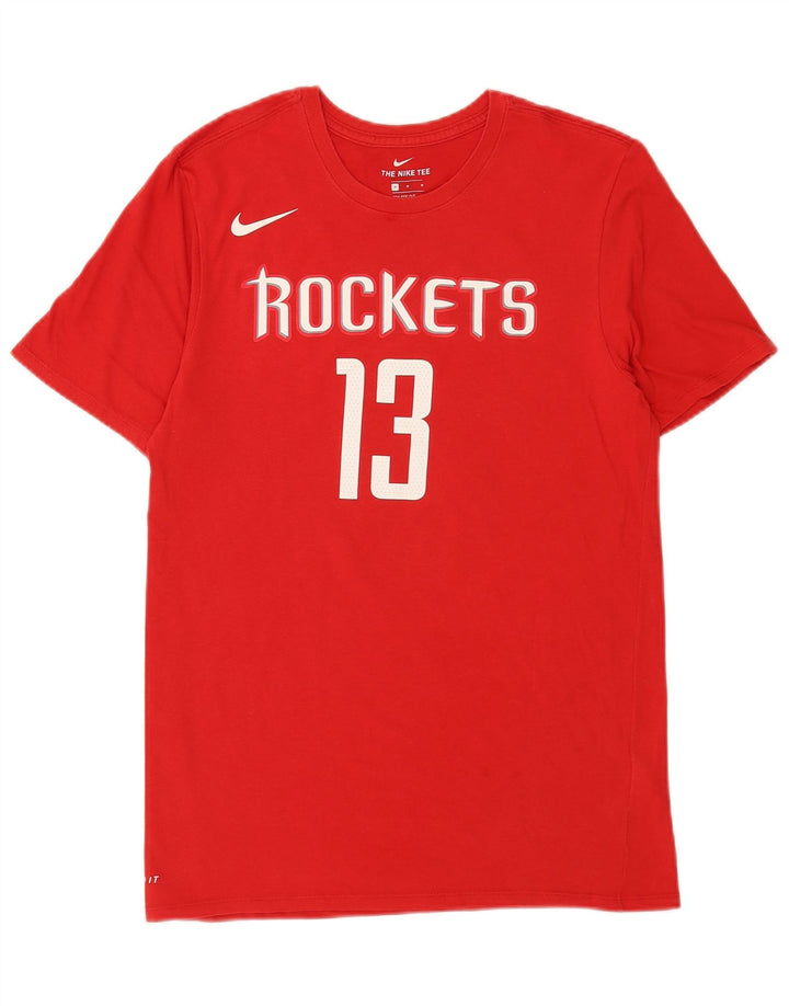 Μπλουζάκι γραφικό Nike Ανδρικό Houston Rockets, μεσαίο κόκκινο βαμβακερό