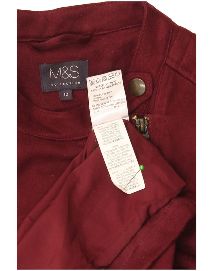 Marks & Spencer Γυναικείο Ποδηλατικό Μπουφάν UK 10 Μικρό Ποδηλάτη από Βουργουνδία