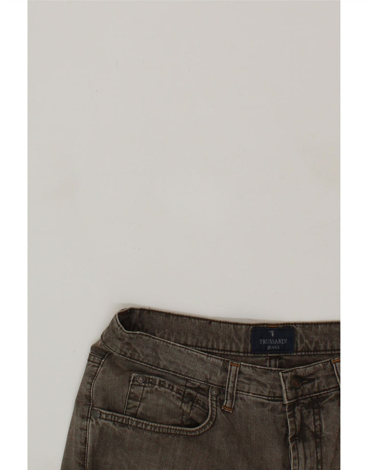 TRUSSARDI Mens Straight Jeans W33 L33 Grey Cotton Vintage Trussardi and Second-Hand Trussardi from Messina Hembry 