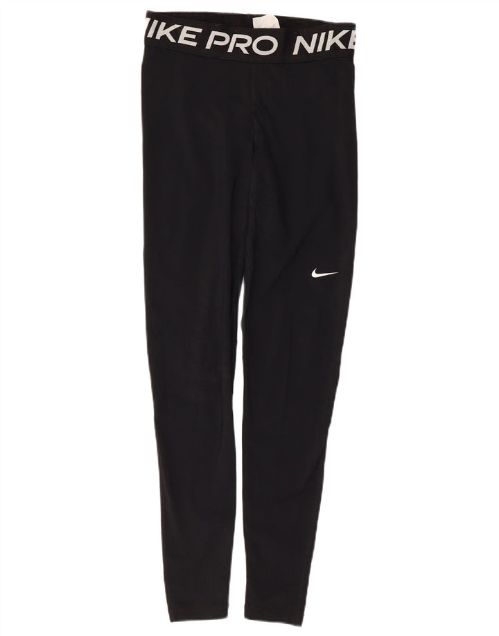 Γυναικεία γραφικά κολάν Nike UK 8 Small Black Polyester