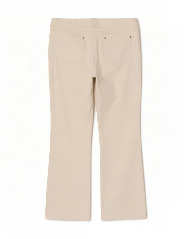 Marks & Spencer Γυναικείο ίσιο casual παντελόνι UK 16 Large W36 L29 Λευκό