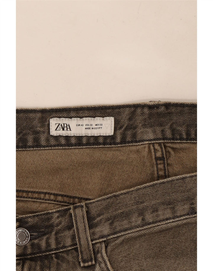 Zara Γυναικείο Loose Jeans EU 42 Large W32 L32 Γκρι βαμβακερό