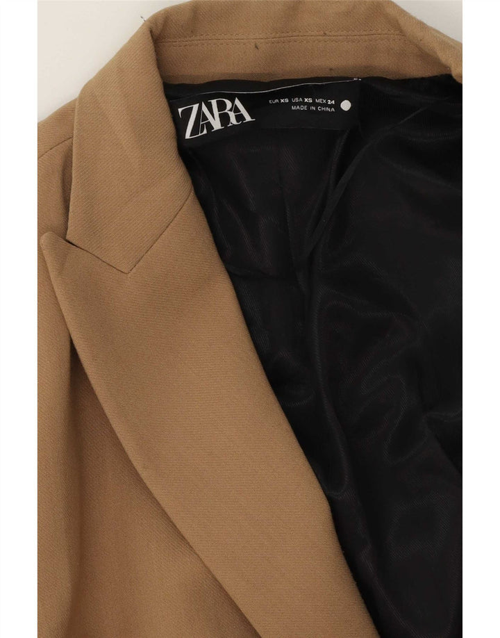 Zara Γυναικείο μπουφάν με διπλό στήθος UK 6 XS Beige