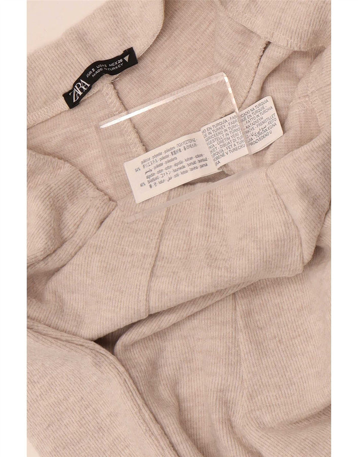 Γυναικείο πλεκτό Zara Παντελόνι Φαρδύ πόδι Small W28 L30 Grey Polyester