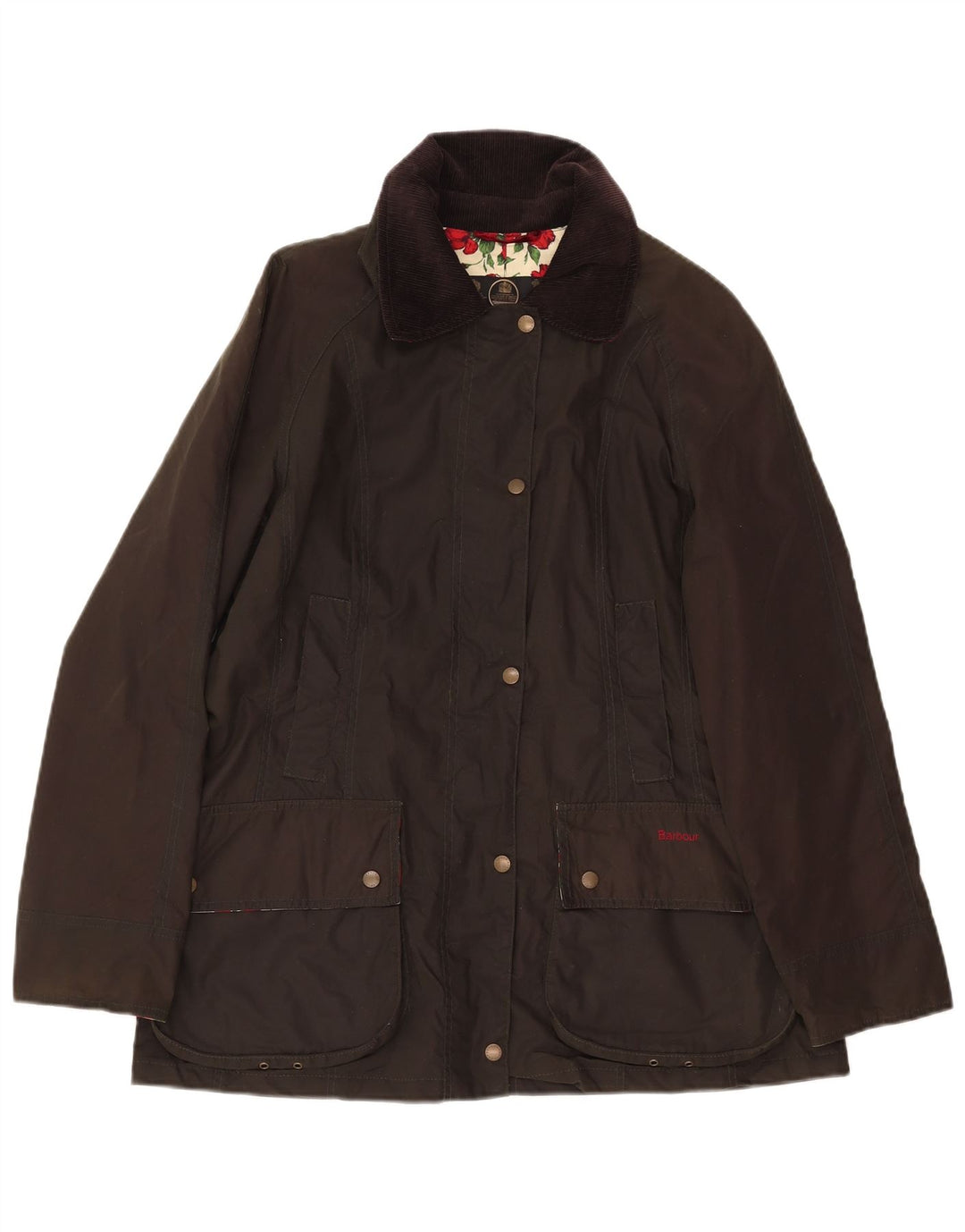 Barbour Γυναικείο κερωμένο βαμβακερό μπουφάν UK 14 Large Khaki