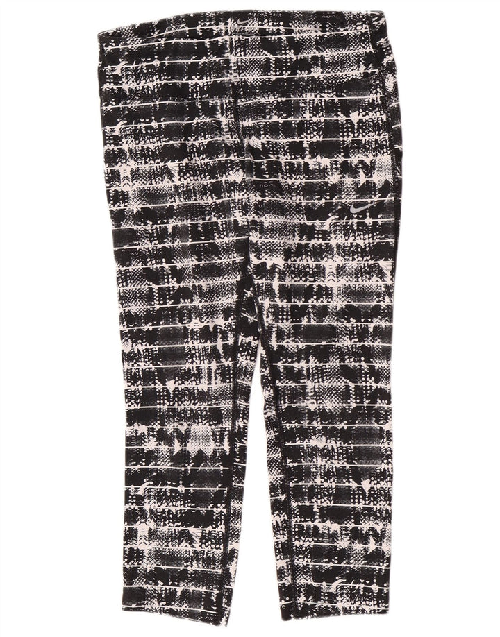 Γυναικείο κολάν Nike Capri UK 12 Μεσαίο μαύρο γεωμετρικό πολυεστέρα