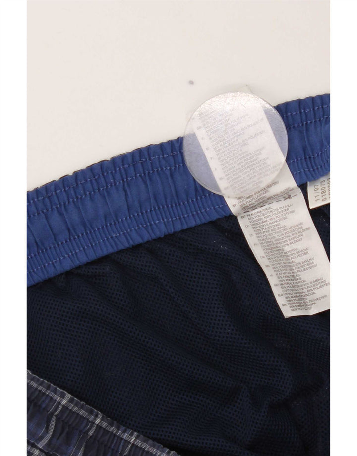 Ανδρικό σορτς κολύμβησης Adidas μεγάλο μπλε Navy Check Polyester
