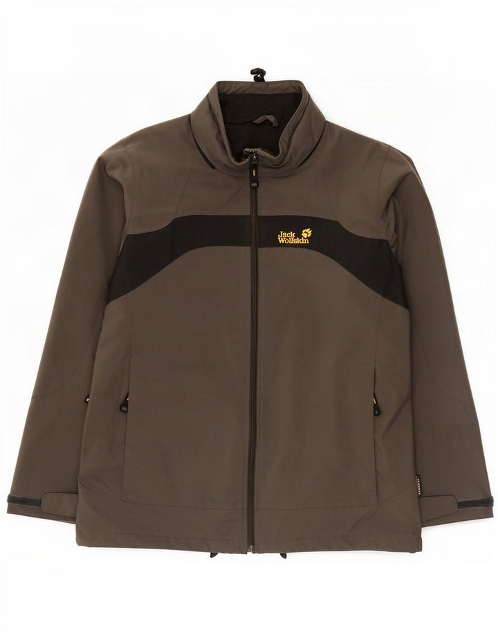 Jack Wolfskin Ανδρικό μπουφάν βροχής UK 36/38 Medium Grey Colorblock Polyamide
