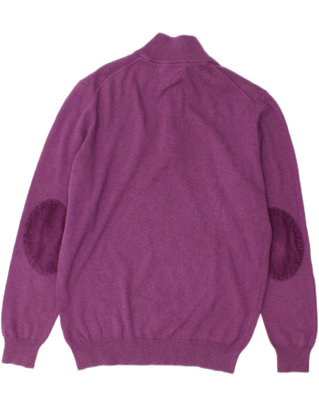 MASSIMO DUTTI Womens Button Neck Jumper Sweater UK 14 Medium Purple Cotton Vintage Massimo Dutti and Second-Hand Massimo Dutti from Messina Hembry 