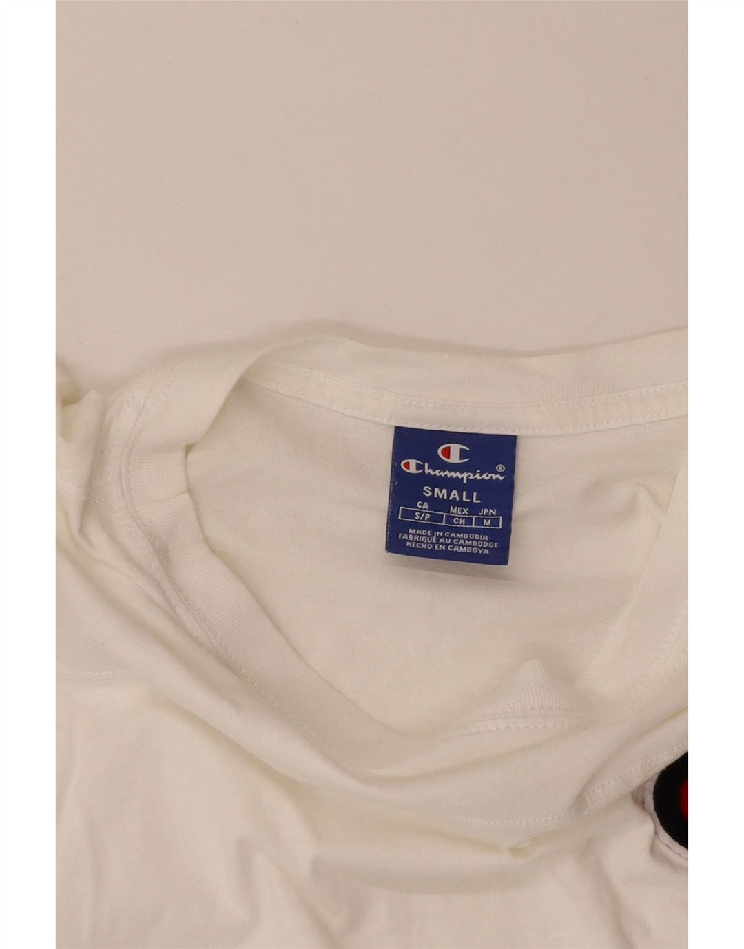CHAMPION Γυναικείο T-Shirt Top UK 10 Small White Cotton
