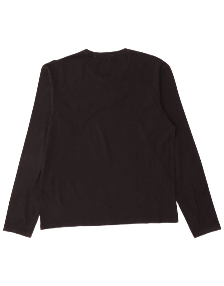 Ανδρικό τοπ GUESS Μακρυμάνικο XL Μαύρο βαμβακερό