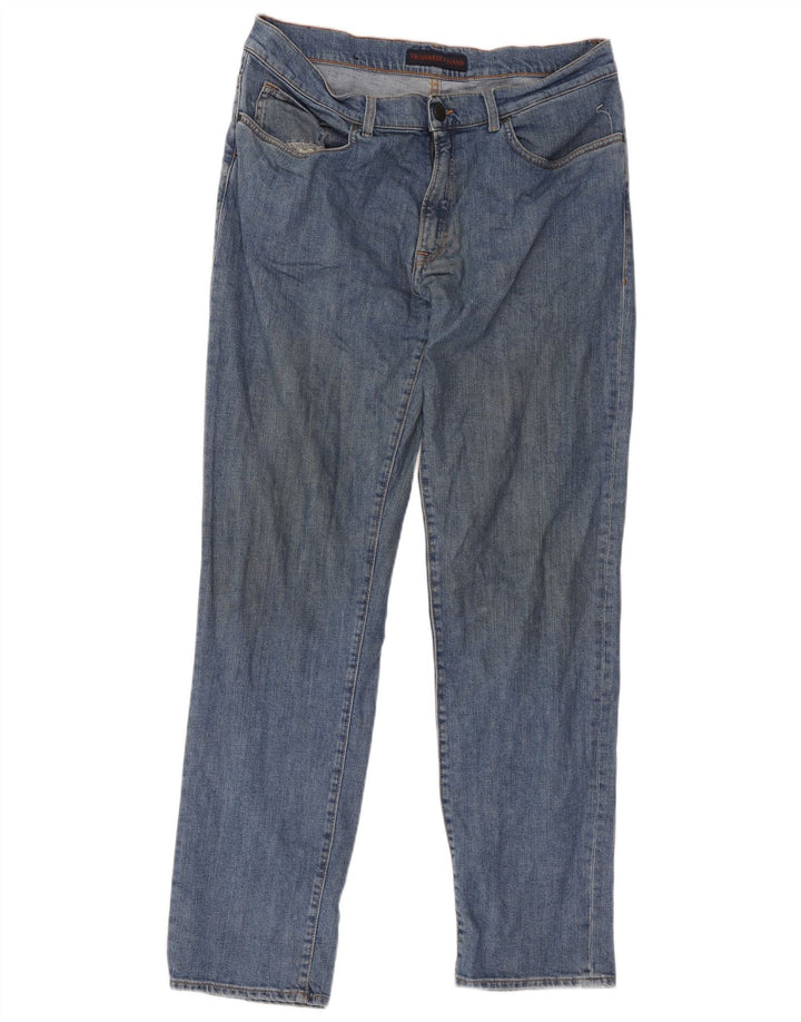 Ανδρικό τζιν Trussardi ίσιο W36 L32 Μπλε βαμβακερό