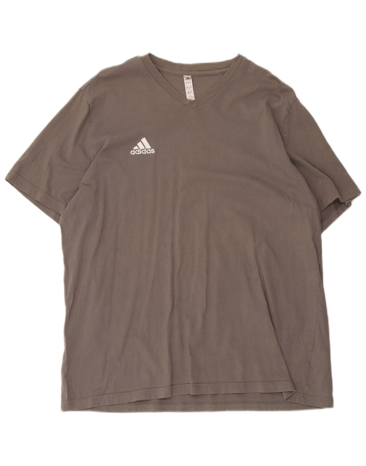 Ανδρικό T-Shirt Adidas Top 2XL Γκρι βαμβακερό