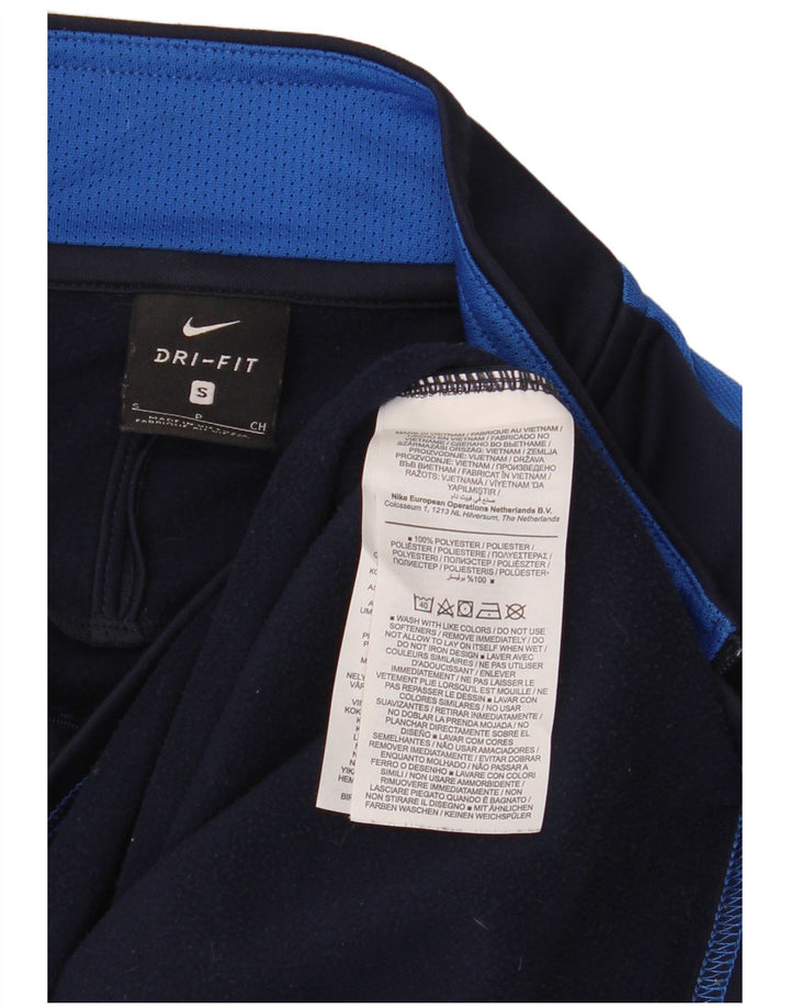 Ανδρική φόρμα γυμναστικής πουλόβερ NIKE Dri Fit Top Small Navy Blue Colourblock