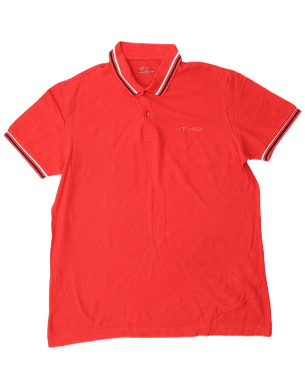 Lotto Mens Life's Polo Shirt XL Red Cotton