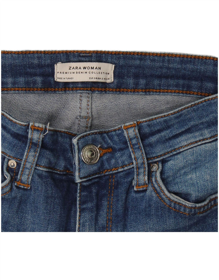 Zara Γυναικείο Jeans Flared EU 34 2XS W24 L31 Blue